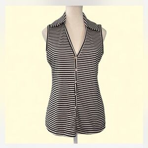 Black and White‎ Striped Blouse